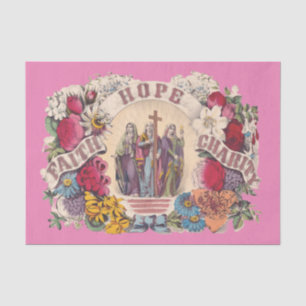 Papel De Seda Virtudes teológicas Fé, Esperança e Caridade