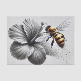 Papel De Seda Visão macro detalhada de uma abelha de mel