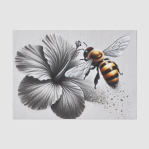 Papel De Seda Visão macro detalhada de uma abelha de mel