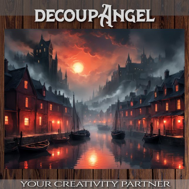 Papel De Seda Visão Mística da Paisagem - Decoupage - (Criador carregado)