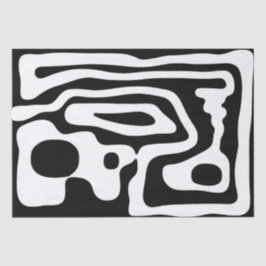 Papel De Seda Vise Grip: Abstrato preto e branco