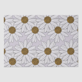 Papel De Seda Visitas Brancas de Cottagecore em Fundo Cor-de-Ros