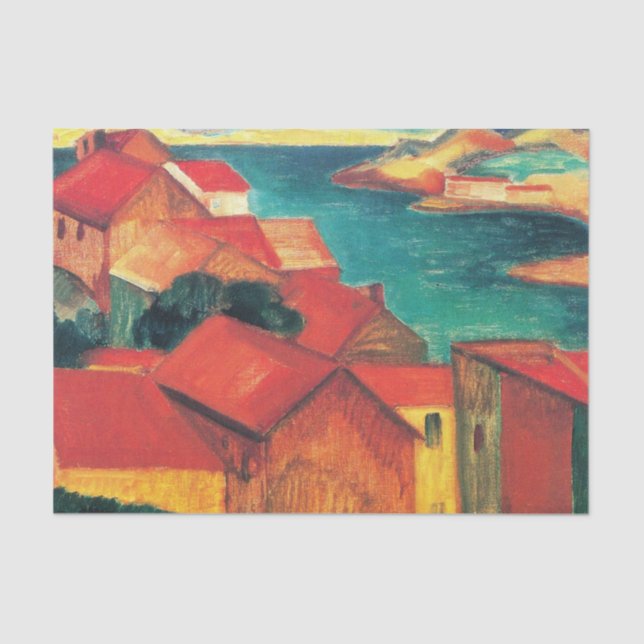 Papel De Seda Vista de uma Baía de Else Berg (Frente )