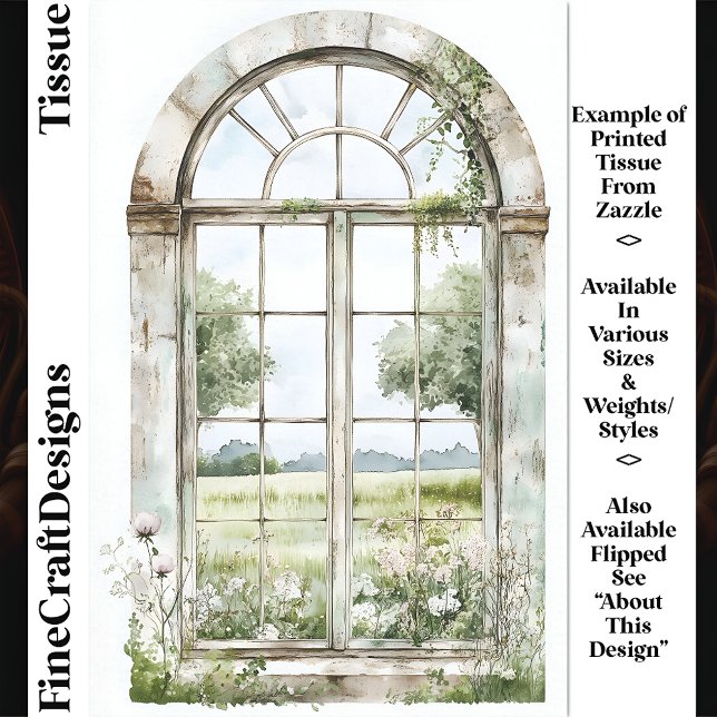 Papel De Seda Vista de Verão a partir da janela Arranchada AN5L (Criador carregado)