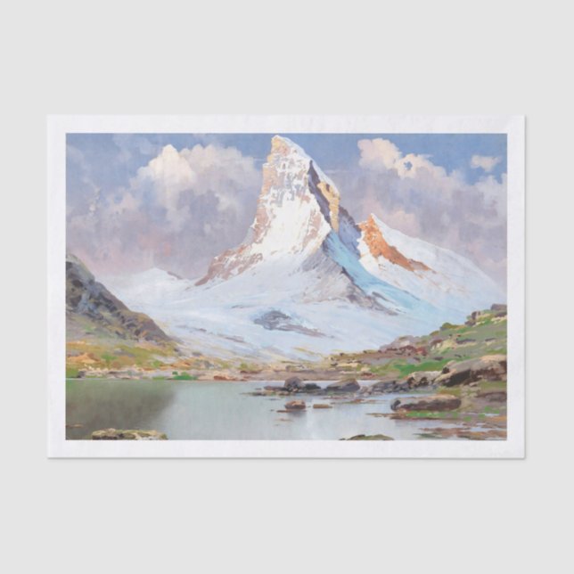Papel De Seda Vista do Matterhorn, Desligar página (Frente )