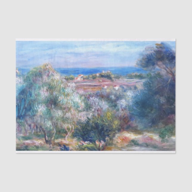 Papel De Seda Vista marítima de Auguste Renoir (Frente )