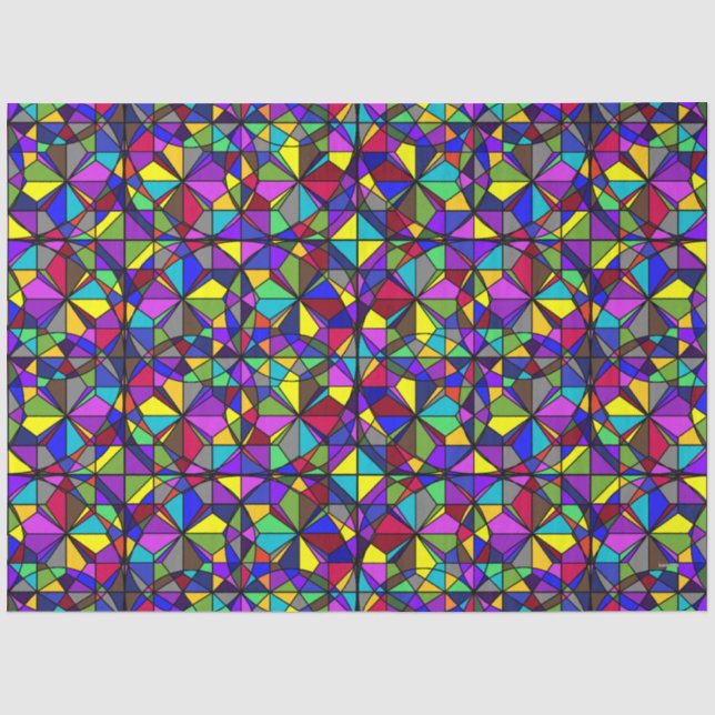 Papel de Seda - Visual de Vidro Manchado - HAMbyWG (Frente )