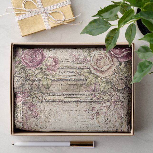 Papel De Seda Vitoriano & Renda  (Presente)