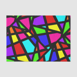 Papel De Seda Vitral abstrato geométrico
