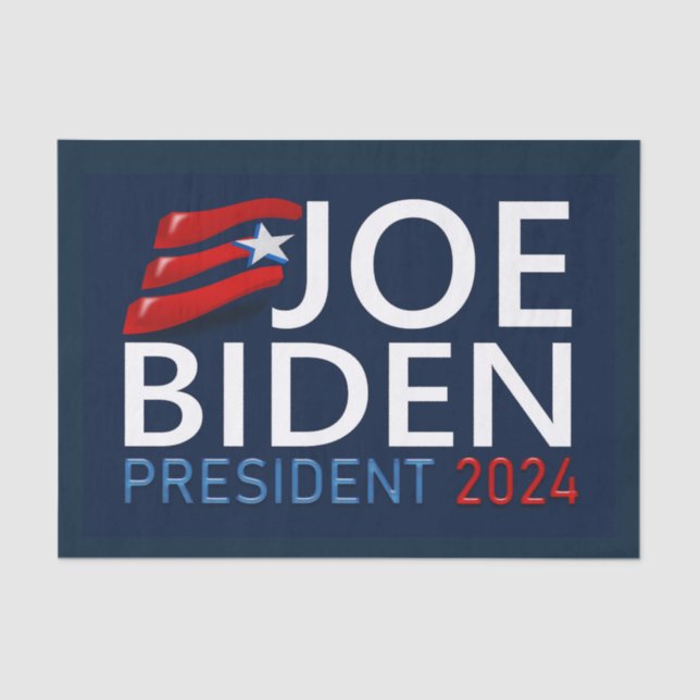Papel De Seda Votação Joe Biden Presidente 2024 (Frente )