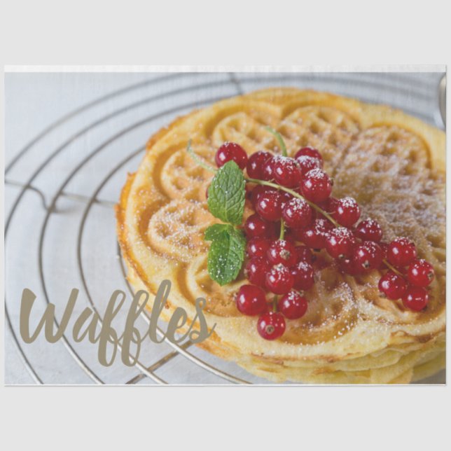 Papel De Seda Waffles caseira com groselhas para dentes doces (Frente )