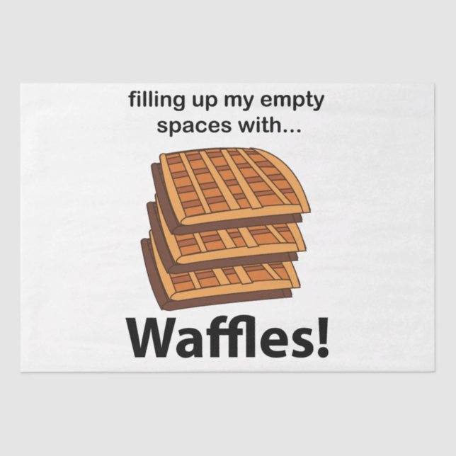 Papel De Seda Waffles Preenchendo Meus Espaços Vazios Com Waffle (Frente )