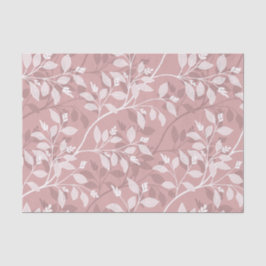 Papel De Seda Wandering Leaves Elegant Blush Botanical Pattern