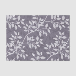 Papel De Seda Wandering Leaves Elegant Lavender Botanical