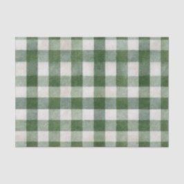 Papel De Seda Warm Cream Green Plaid Stripes Christmas