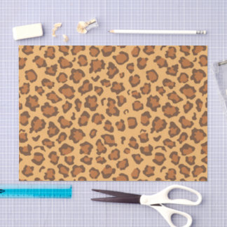 Papel De Seda Warm Golden Brown Classic Leopard Print Decoupage