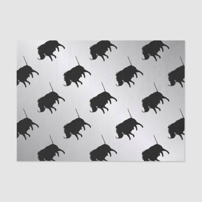 Papel De Seda Wart Hog Silver (Frente )
