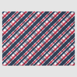 Papel De Seda Washington Sports Fan Blue White Xadrez