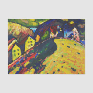 Papel De Seda Wassily Kandinsky. Casas em Murnau. Expressionismo