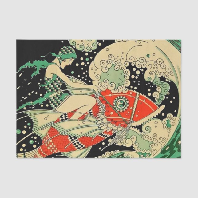 Papel De Seda "Water" Art Deco de José Carlos (Frente )