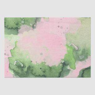 Papel De Seda Watercolor AKA — Sortimento Verde Rosa