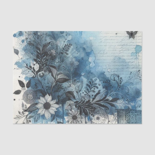 Papel de seda Watercolor Ephemera (Frente )