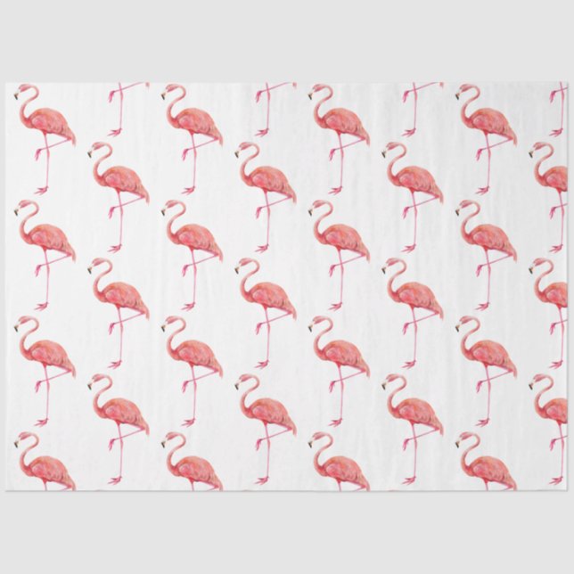 Papel De Seda Watercolor Flamingo Series Design 1 (Frente )