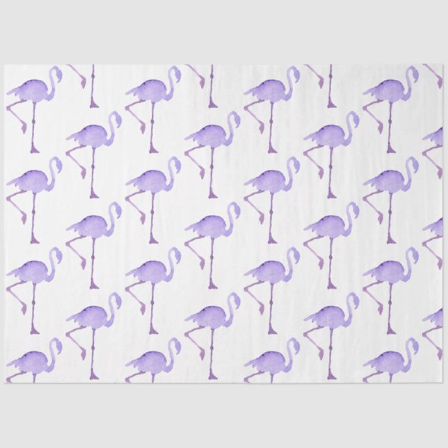 Papel De Seda Watercolor Flamingo Series Design 11 (Frente )