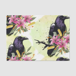 Papel De Seda Watercolor Flowers Floral Raven Botanicals