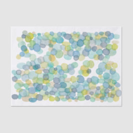 Papel De Seda Watercolor Ocean Bubbles Art Impressão