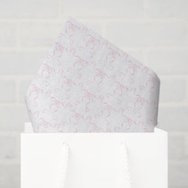 Papel De Seda Watercolor Pale Pink Bows