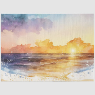 Papel De Seda Watercolor Sunset Series Design 2
