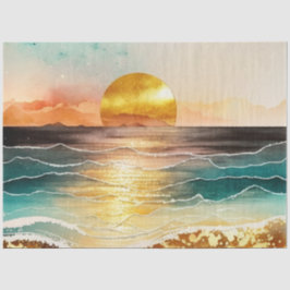 Papel De Seda Watercolor Sunset Series Design 6