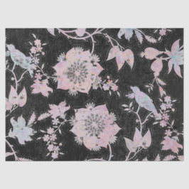 Papel De Seda Watercolours pink blue black elegant pattern 
