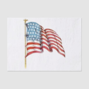 Papel De Seda Waving Flag Americano