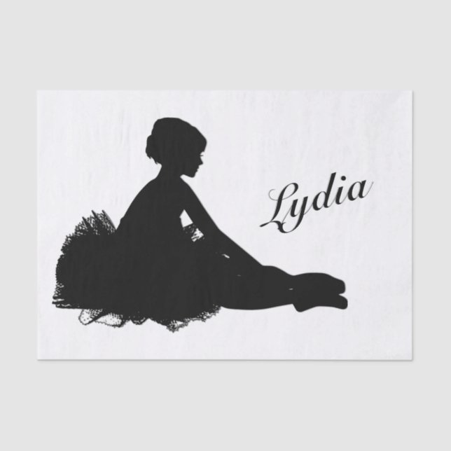 Papel De Seda Weary Ballerina Personalizada w Nome (Frente )