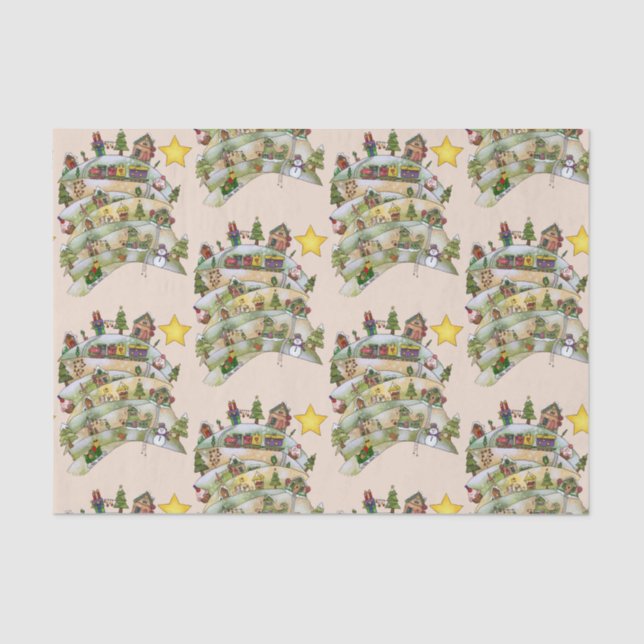 Papel De Seda Weihnachtsdorf  (Frente )