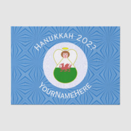 Papel De Seda Welsh Angel Hanukkah Flag Personalized Gift