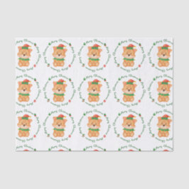 Papel De Seda Welsh Corgi Cachorro Cachorro Festivo Feliz Natal