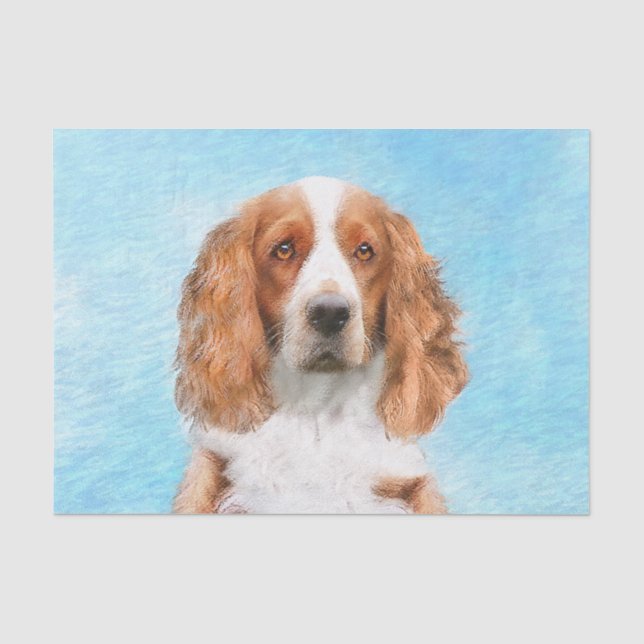 Papel De Seda Welsh Springer Spaniel Painting - Arte Original De (Frente )