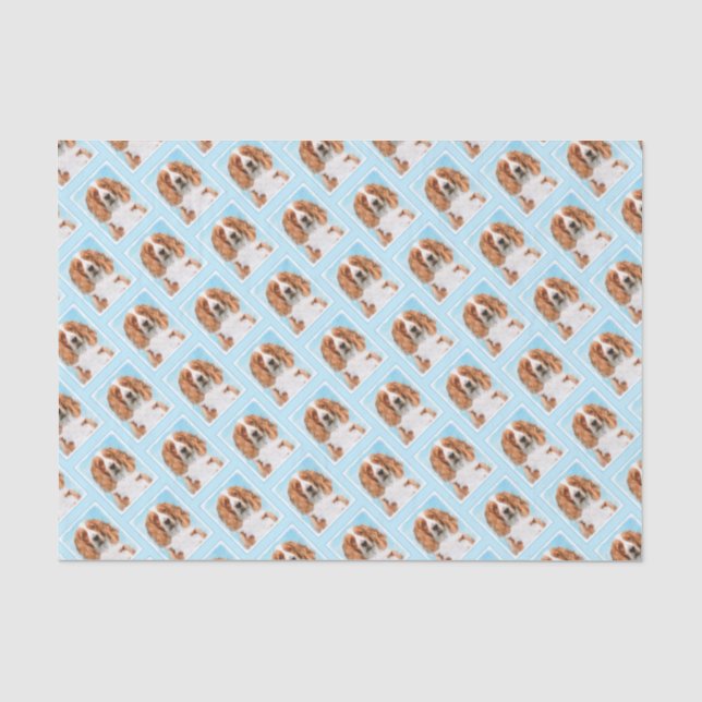Papel De Seda Welsh Springer Spaniel Painting - Arte Original De (Frente )