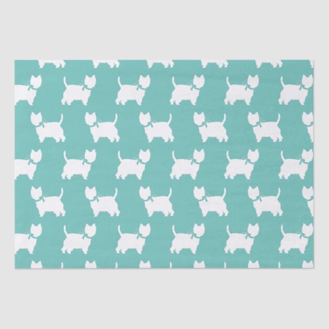 Papel De Seda West Highland Terrier Dog Puppy Westie (Frente )