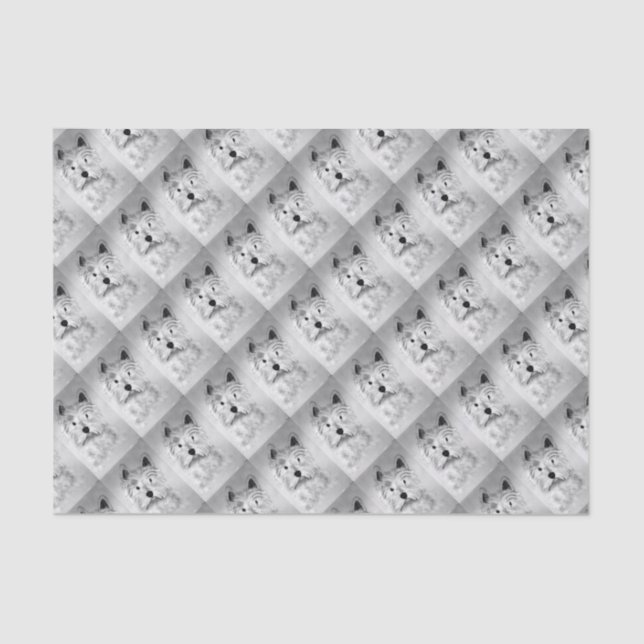 Papel De Seda West Highland White Terrier (Frente )