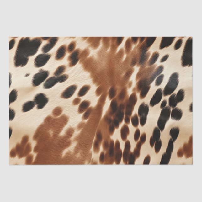 Papel De Seda Western Brown Cowhide (Frente )