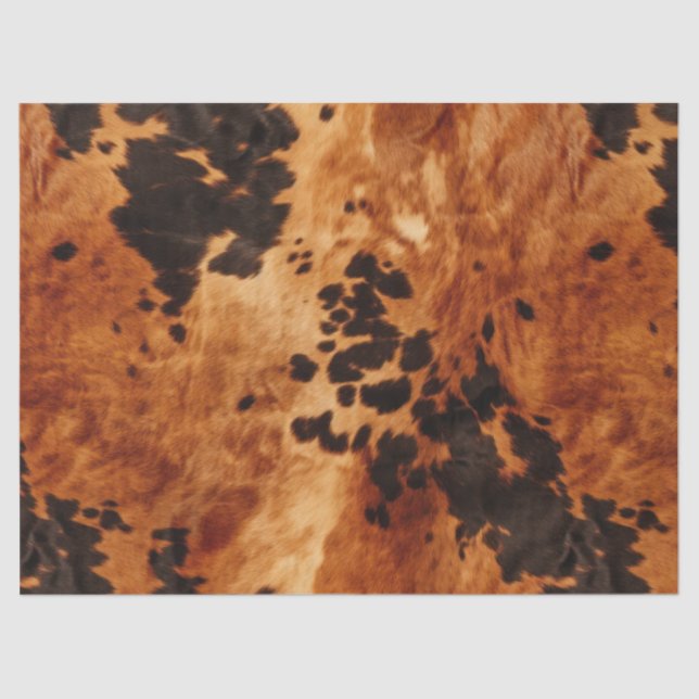 Papel De Seda Western Brown Cowhide (Frente )