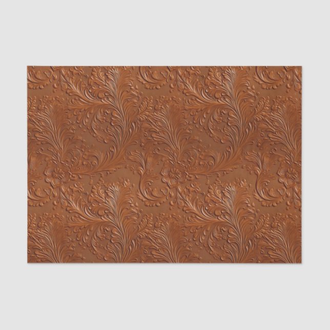 Papel De Seda Western Brown Tan Bohemian Art (Frente )