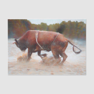 Papel De Seda Western Rodeo Bull País Russo