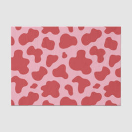 Papel De Seda Western Valentines Day Cow Print Cowgirl Pink Red