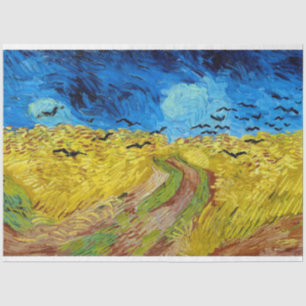 Papel De Seda Wheatfield com Crows, Van Gogh