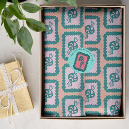 Papel De Seda Whimsical Christmas Candy Cute Bright Holiday